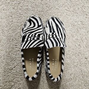 Jamie Haller The Penny Loafer In Zebra Ponyhair